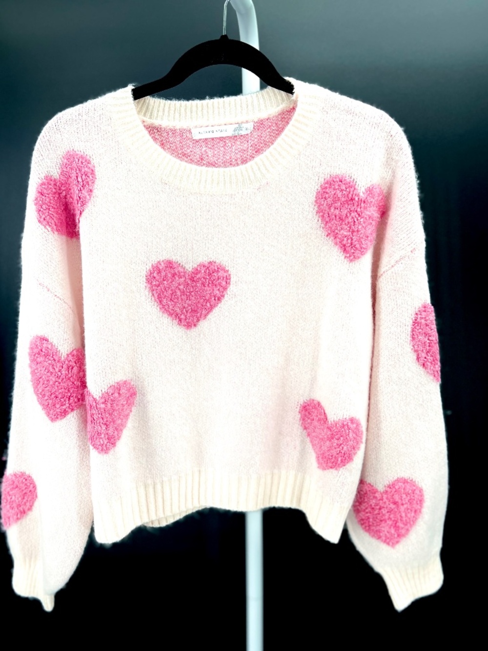 Altar’d State - NWT - Pink Heart Sweater. Size (S)